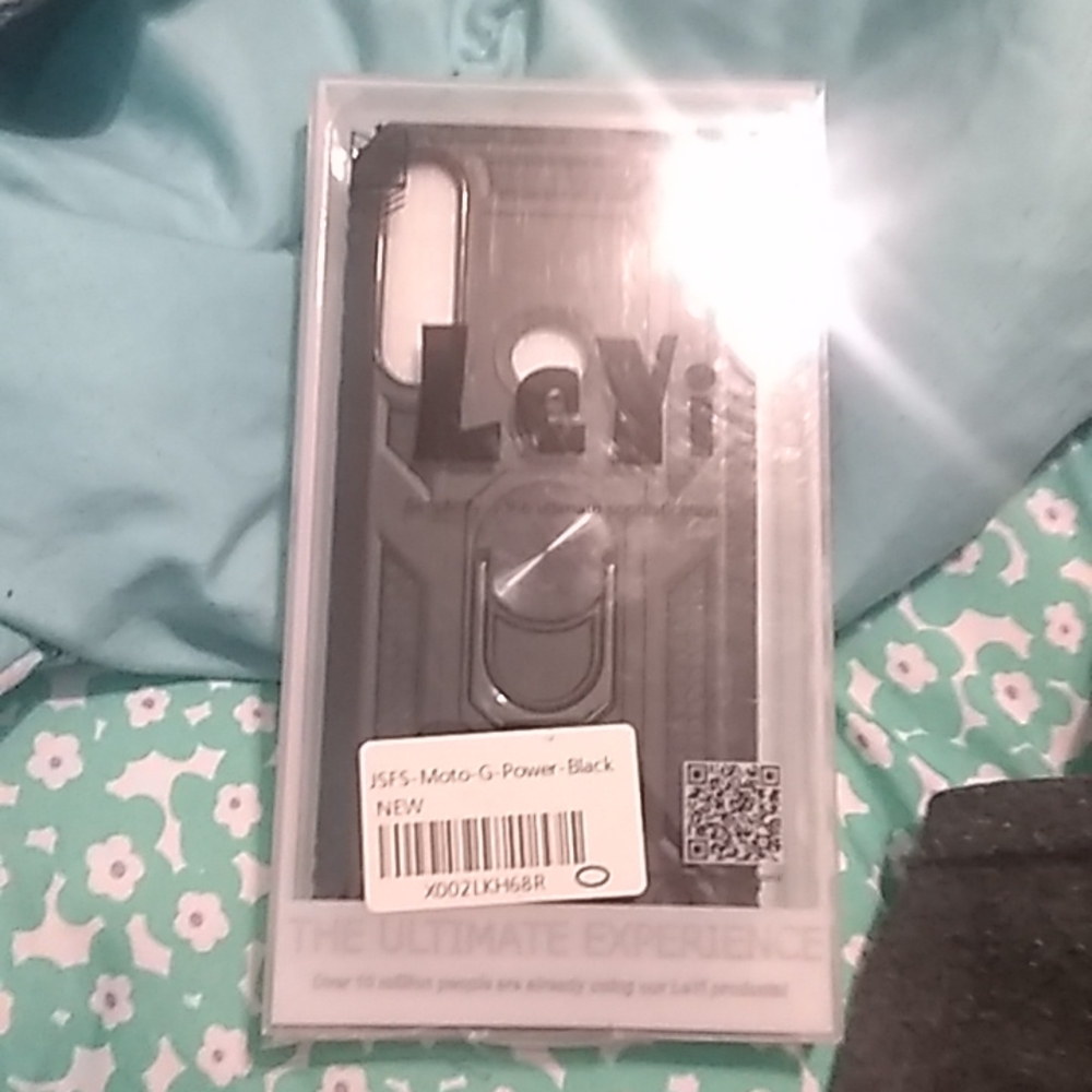 black moto G power phone case